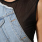 Dolce & Gabbana Blue Nylon Patchwork Denim Sheath Mini Dress