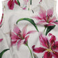Dolce & Gabbana White Cotton Floral Sleeveless Mini Dress
