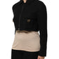 Dolce & Gabbana Black Cotton Full Zip Cropped Coat Jacket
