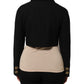 Dolce & Gabbana Black Cotton Full Zip Cropped Coat Jacket