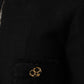 Dolce & Gabbana Black Cotton Full Zip Cropped Coat Jacket