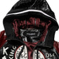 Dolce & Gabbana Multicolor Hooded Leather DG King Men Biker Jacket