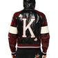 Dolce & Gabbana Multicolor Hooded Leather DG King Men Biker Jacket