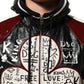 Dolce & Gabbana Multicolor Hooded Leather DG King Men Biker Jacket