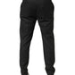 Dolce & Gabbana Black Cotton Mid Waist Dress Trouser Pants