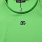 Dolce & Gabbana Green Logo Crew Neck Short Sleeves T-shirt
