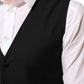 Dolce & Gabbana Black Wool Dress Formal Men Waistcoat Vest