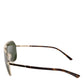 Dolce & Gabbana DG2125 Silver Frame Aviator Shades Eyewear Sunglasses Children