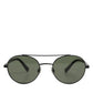 Dolce & Gabbana Matte Black Steel Frame Gray Lens Sunglasses