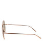 Dolce & Gabbana DG2215K Gold Metal Round Shades Eyewear Sunglasses