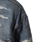 Dolce & Gabbana Blue Cotton Tattered Denim Blouson Jacket