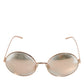 Dolce & Gabbana Rose Gold Plated Round Lenses Shades Eyewear Sunglasses