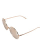 Dolce & Gabbana Rose Gold Plated Round Lenses Shades Eyewear Sunglasses