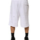 Dolce & Gabbana White Distressed Cotton Men Bermuda Shorts