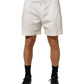 Dolce & Gabbana White Cotton Mid Waist Men Bermuda Shorts
