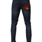Dolce & Gabbana Blue Cotton Stretch Skinny Men Denim Jeans