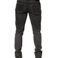 Dolce & Gabbana Dark Gray Cotton Skinny Men Denim Jeans