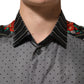 Dolce & Gabbana Multicolor Patchwork Long Sleeves Silk Shirt