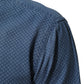 AGLINI Blue Cotton Slim Fit Collared Long Sleeve Casual Shirt