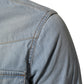 Maison Clochard Blue Denim Collared Long Sleeve Men Shirt