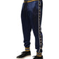 Dolce & Gabbana Blue Nylon Jogger Mid Waist Trouser Pants