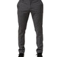 Daniele Alessandrini Gray Polyester Formal Dress Trouser Pants