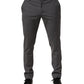 Daniele Alessandrini Gray Polyester Formal Dress Trouser Pants