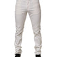 Prada White Mid Waist Skinny Fit Denim Casual Trouser Jeans