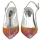 Dolce & Gabbana Multicolor Sequin Slingback Pumps Shoes
