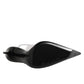 Dolce & Gabbana Black Leather Clear PVC Slingback Pumps Shoes