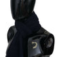 M Missoni Dark Blue Wool Unisex Neck Wrap Fringes Logo Scarf