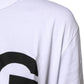 Dolce & Gabbana White Graphic Print Cotton Crew Neck T-shirt