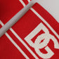 Dolce & Gabbana Red White DG Logo Cotton 1 Pair One SIze Wristband
