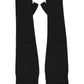 Dolce & Gabbana Black Virgin Wool Knitted Fingerless Men Gloves