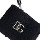 Dolce & Gabbana Black Polyester Logo Plaque Men One Size Wristband