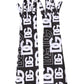 Dolce & Gabbana Black White DG Logo Elbow Length Mitten Gloves