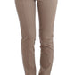 Cavalli Class Beige Dress Skinny Slim Straight Chinos Pants