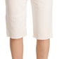 Maison Margiela White Mid Waist Knee Length Bermuda Shorts