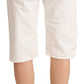 Maison Margiela White Mid Waist Knee Length Bermuda Shorts