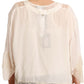 Twinset Off White Tank Lace Trim Cardigan Women Blouse Tops