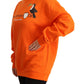 Philippe Model Orange Printed Long Sleeves Pullover Sweater