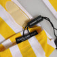 Dolce & Gabbana Yellow White Nylon Fingerless Wrist Length Gloves