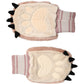 Dolce & Gabbana Brown Acrylic Knitted Fur Wrist Mitten Gloves