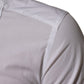 Dolce & Gabbana White Cotton Collared Long Sleeve GOLD Dress  Shirt