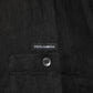 Carhartt Wip Black Linen Collared Short Sleeve Polo Shirt