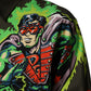 Dolce & Gabbana Green Superhero Print Button Down Shirt