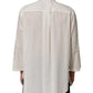 Dolce & Gabbana White Cotton Floral Print Button Down Shirt