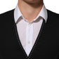 Dolce & Gabbana Black Wool Dress Formal Men Waistcoat Vest