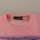 Philippe Model Pink Printed Long Sleeves Pullover Sweater