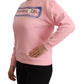 Philippe Model Pink Printed Long Sleeves Pullover Sweater